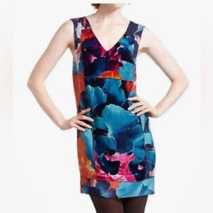 Anthropologie $188 Leifsdottir silk floral dress 6